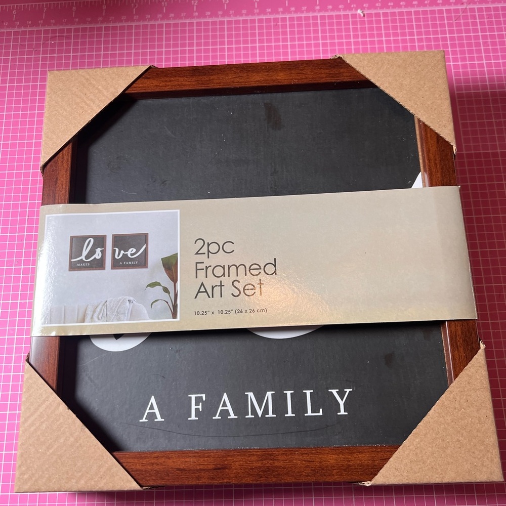 2pc  Framed Art Set - Brown Frame